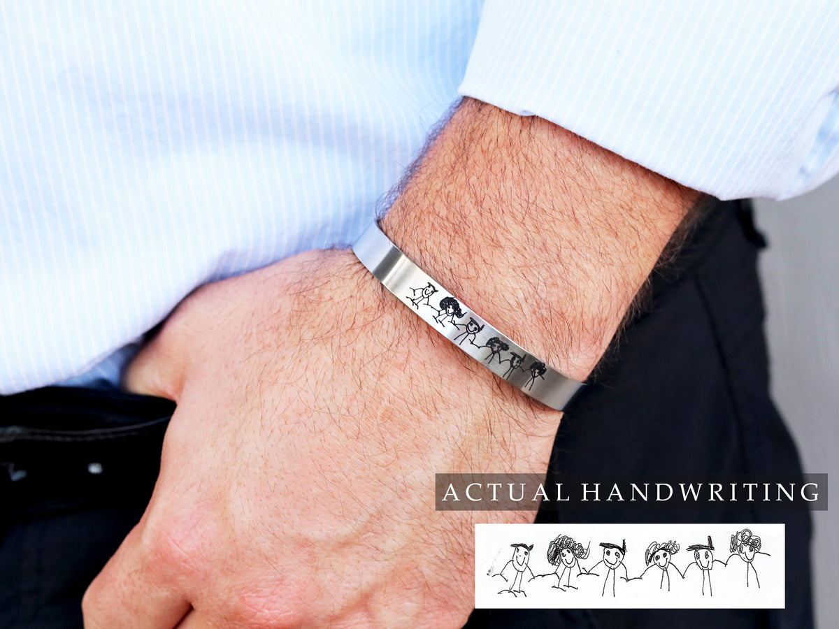 Mens handwriting bracelet new arrivals