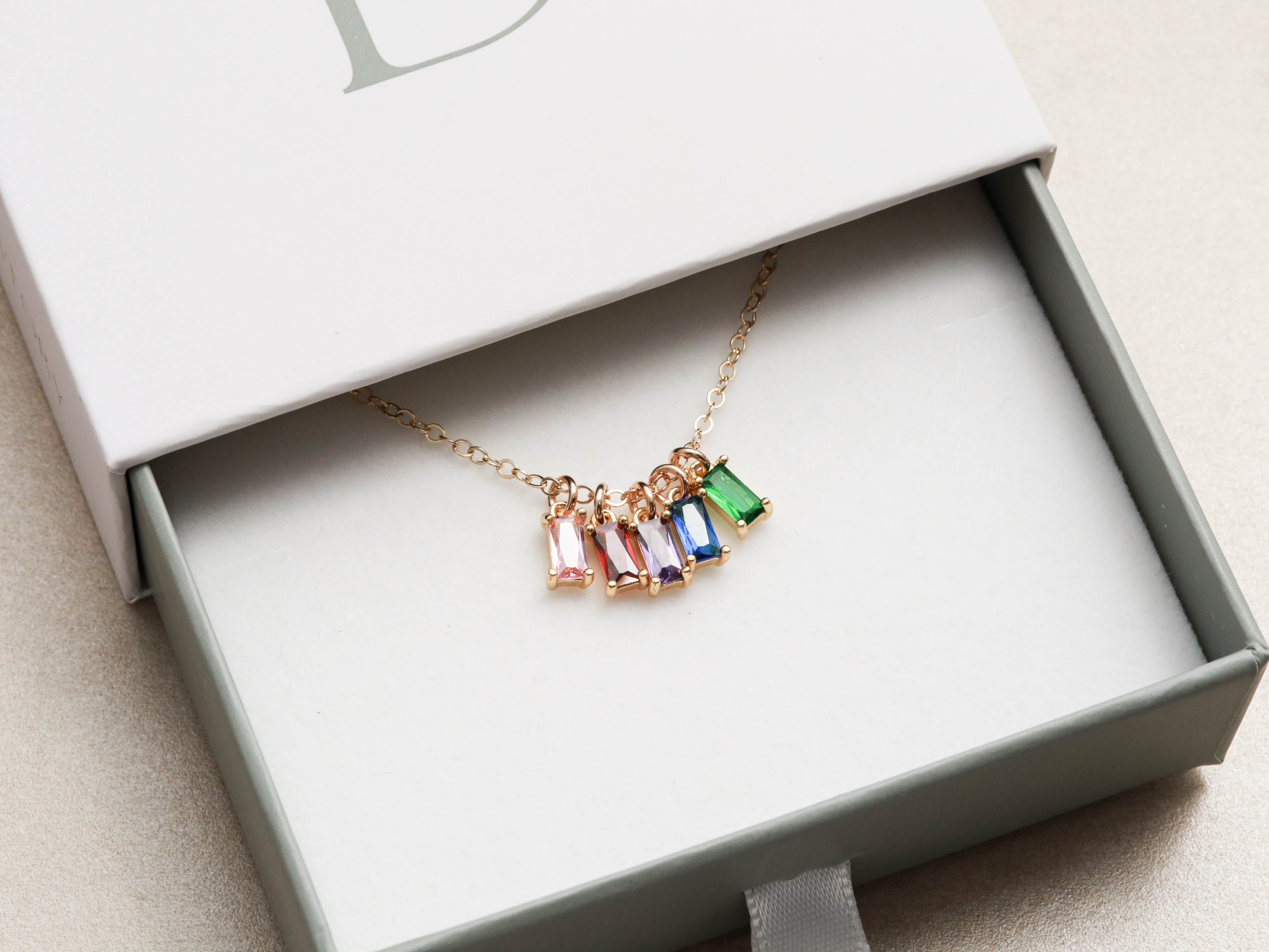 Add on birthstone necklace sales