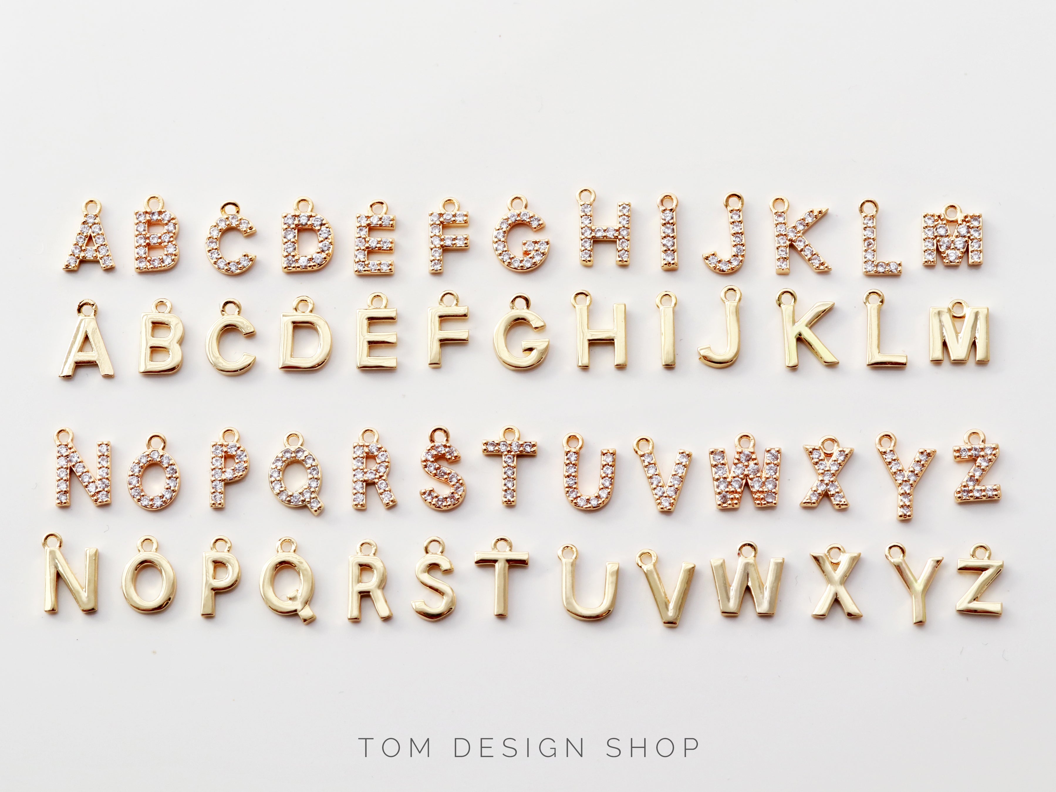 14k Gold Alphabet Charms – Front General Store