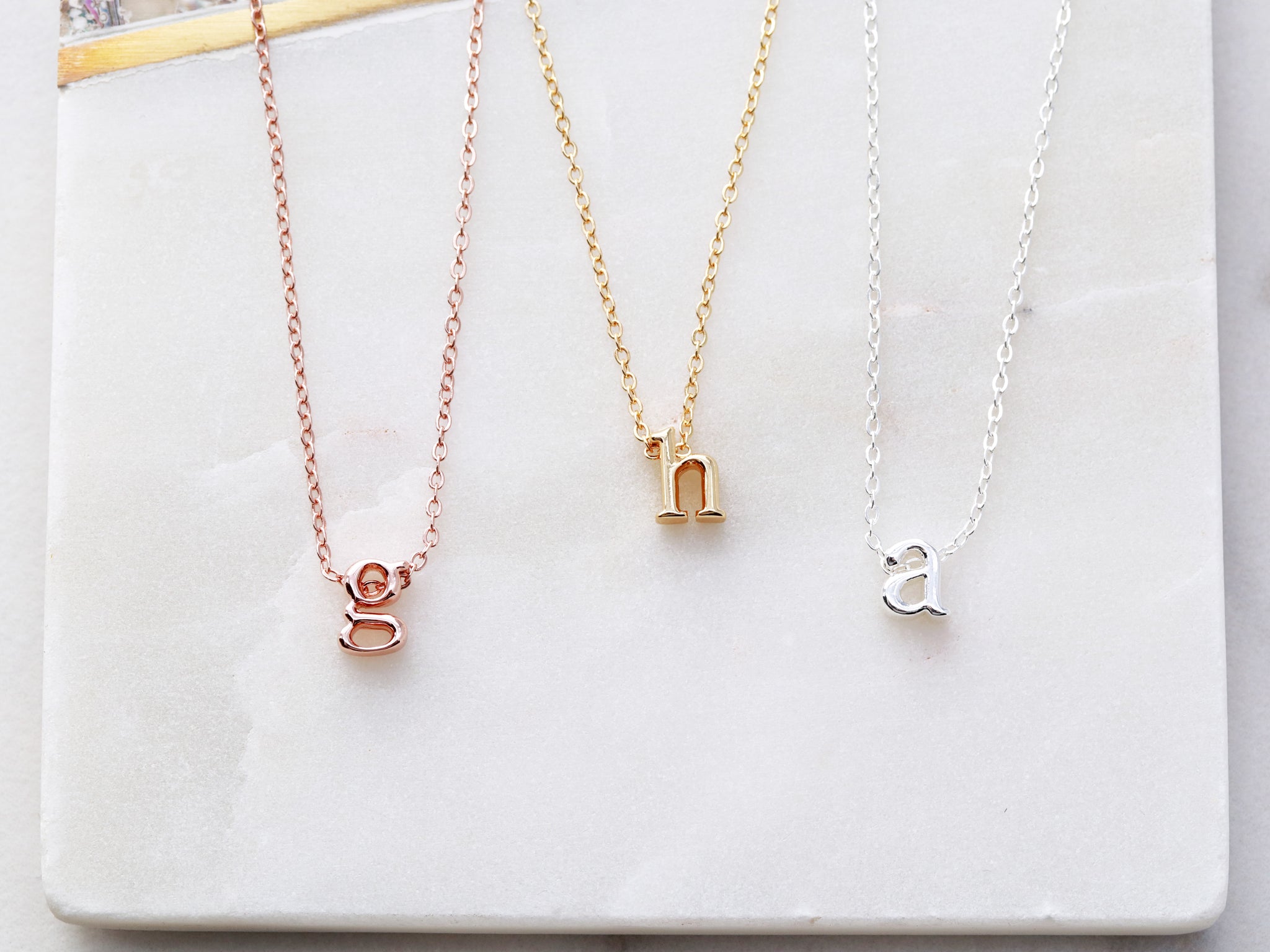 Lowercase Initial Necklace – Tom Design Shop