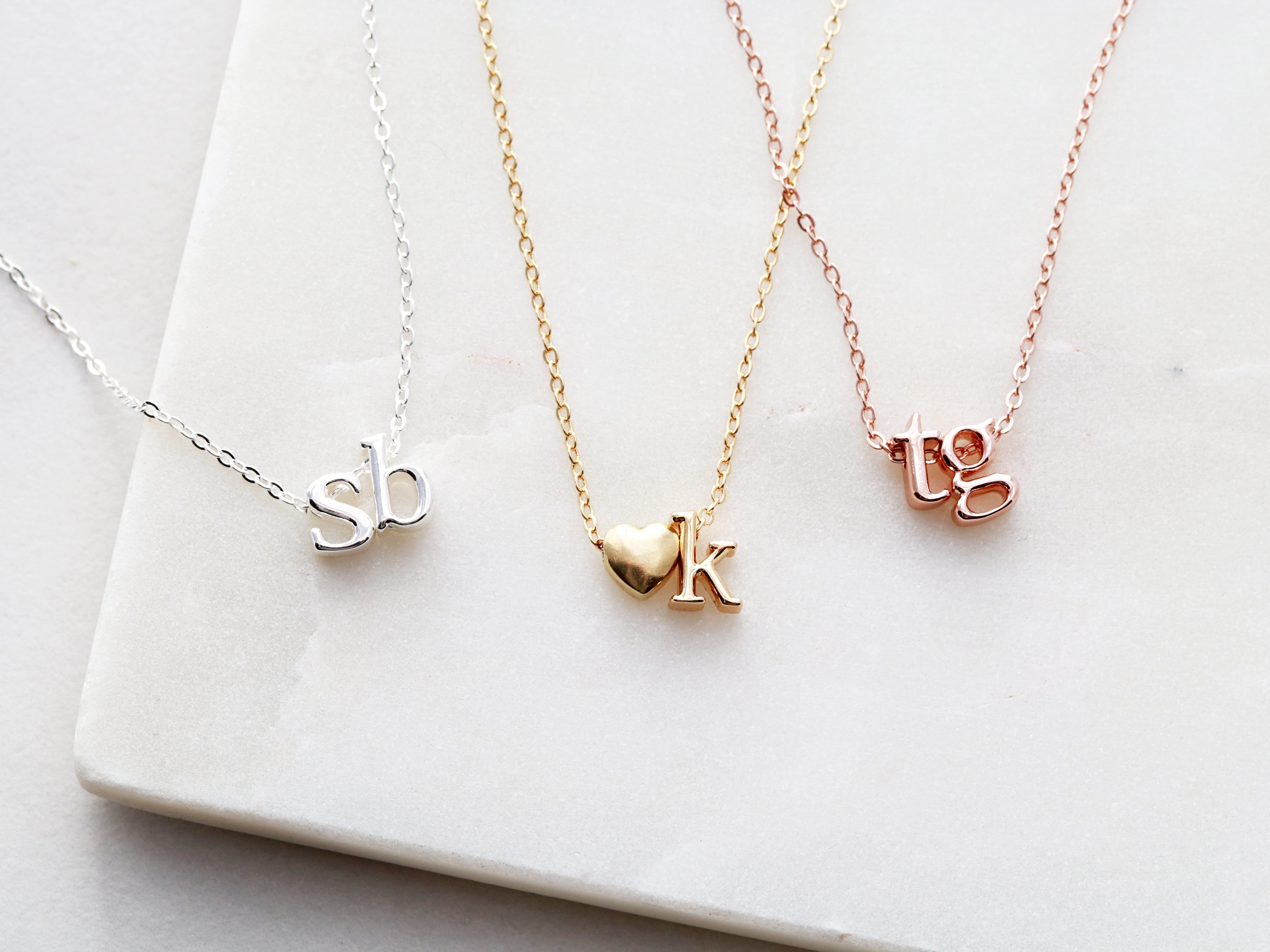 True Blossom Lowercase Initial Necklace | Initial necklace, Drop pendant,  Initials