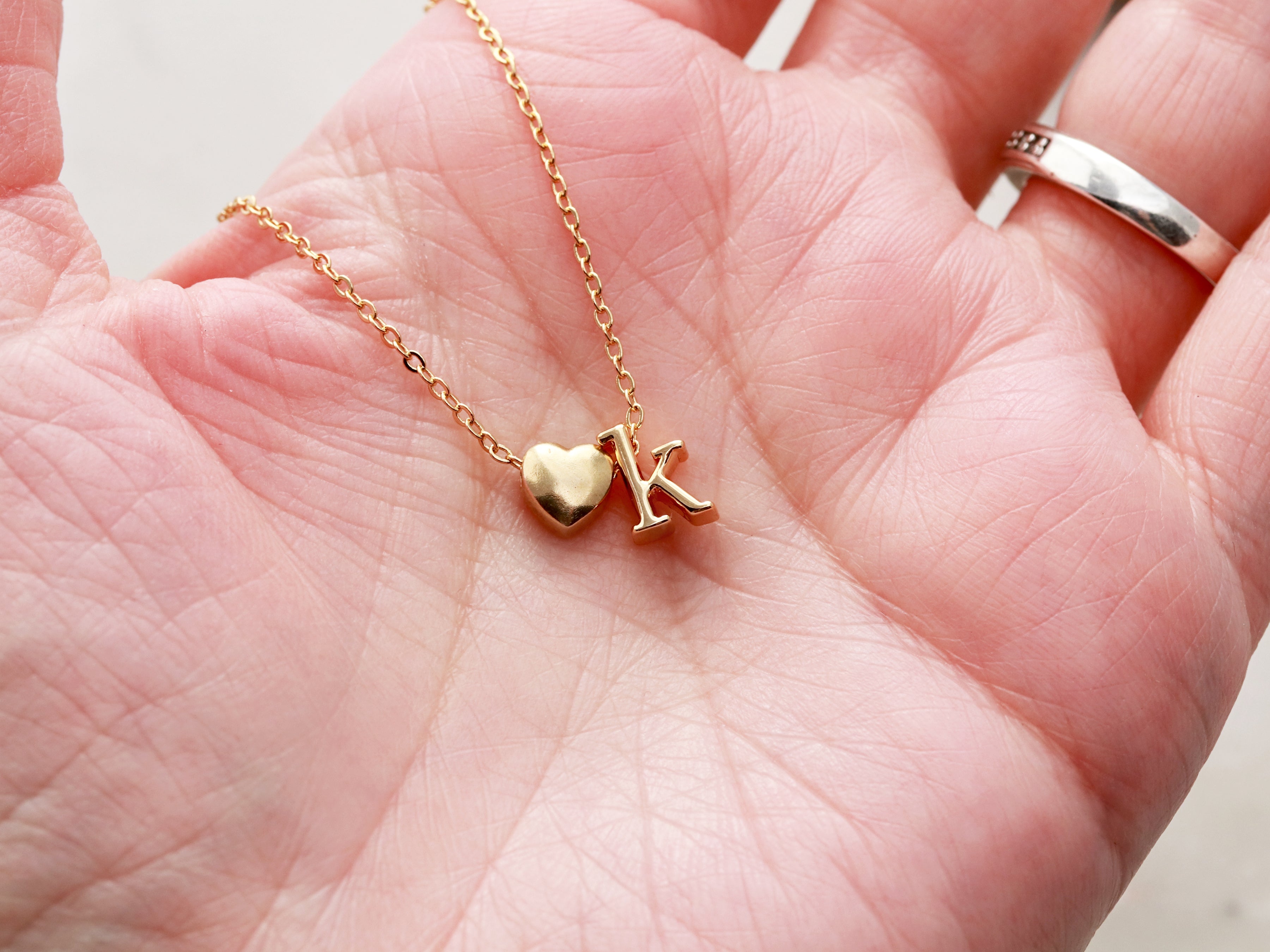 Double Initial Necklace - Gold