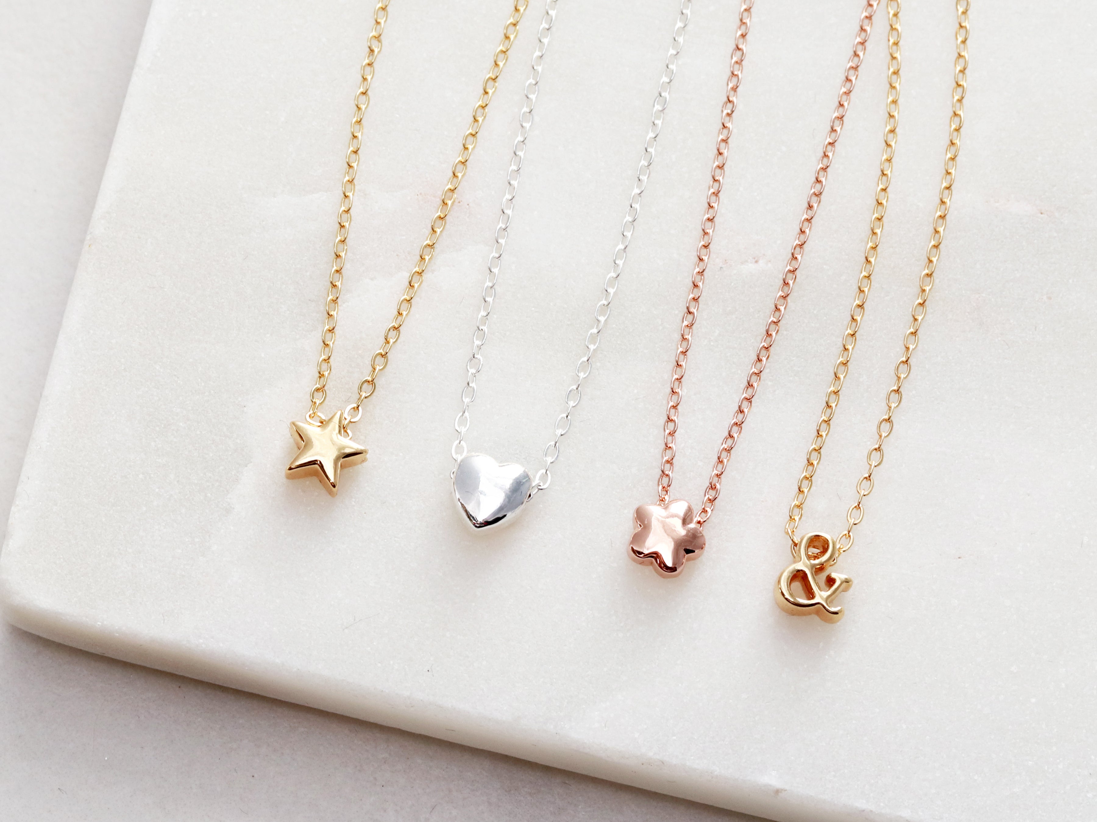 Chain Necklaces Heart Charms  Gold Necklace Heart Necklace