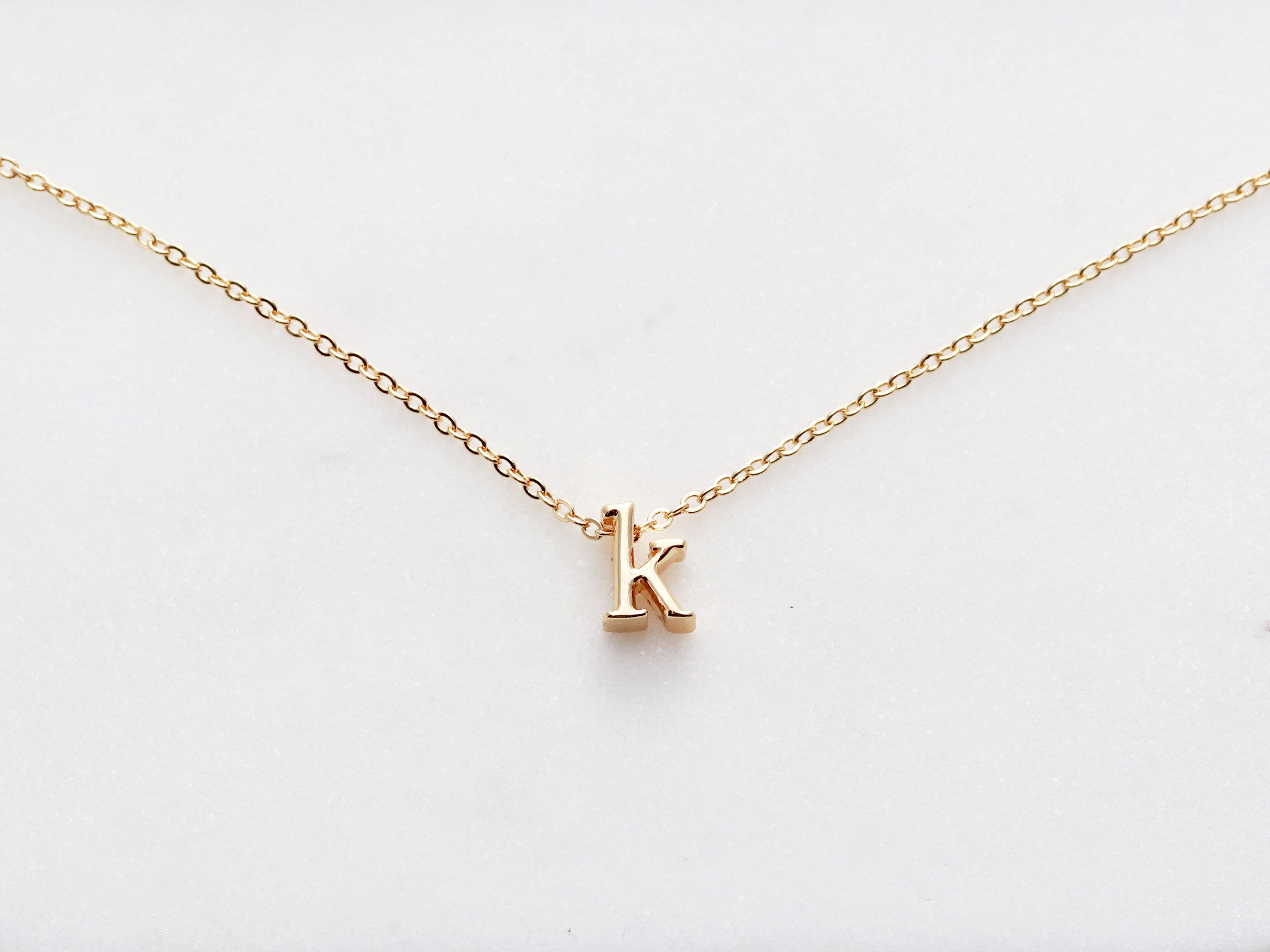 Custom Dainty Initial Necklace | Caitlyn Minimalist