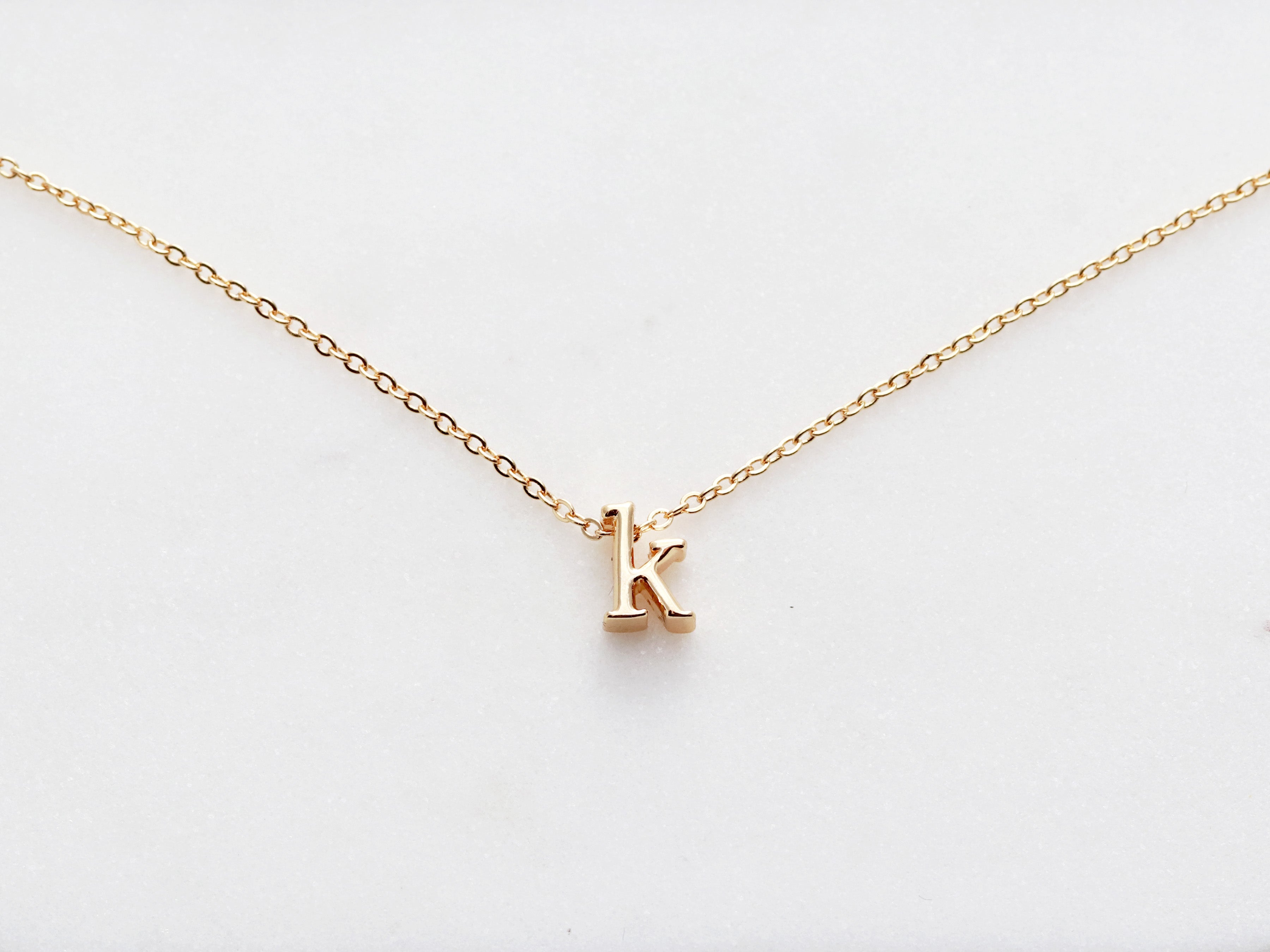 Lowercase Initial Necklace Q