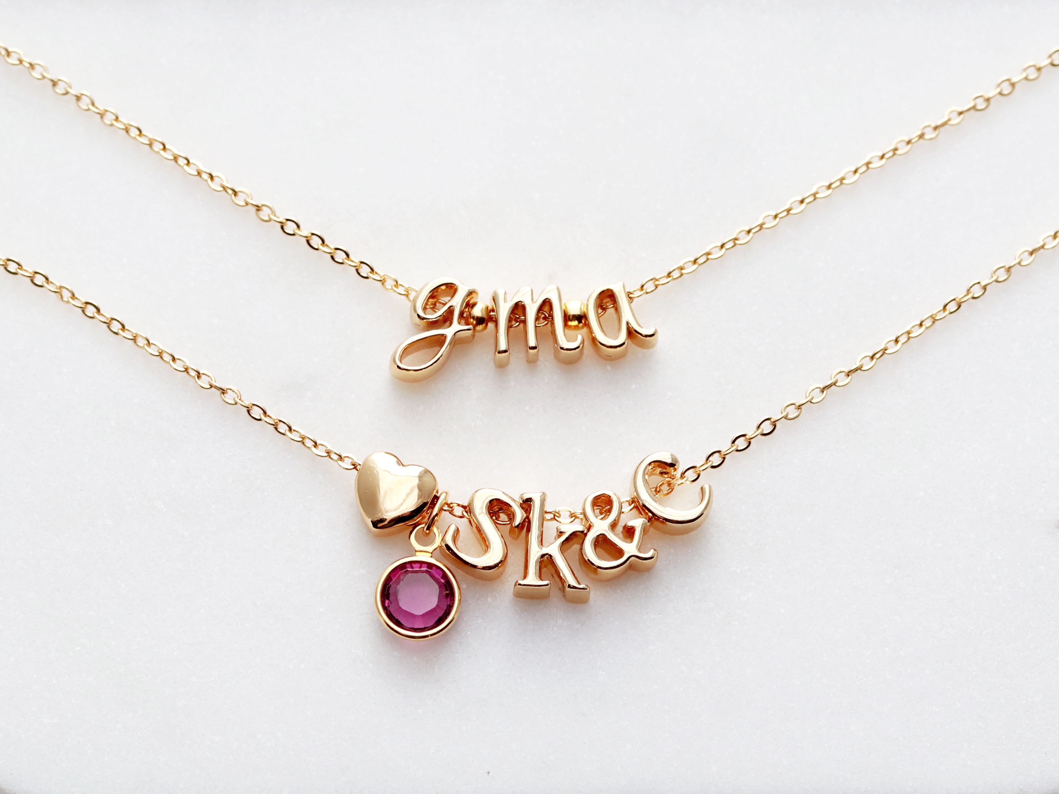 Initial Letter Charms - Gold Plated Mini Alphabet Charms for Bracelet O