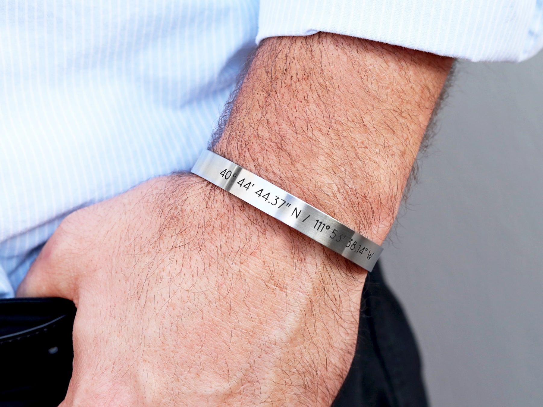 Custom Men's Leather Cuff Bracelet | Custom Coordinates Jewelry, Rugge -  aka originals