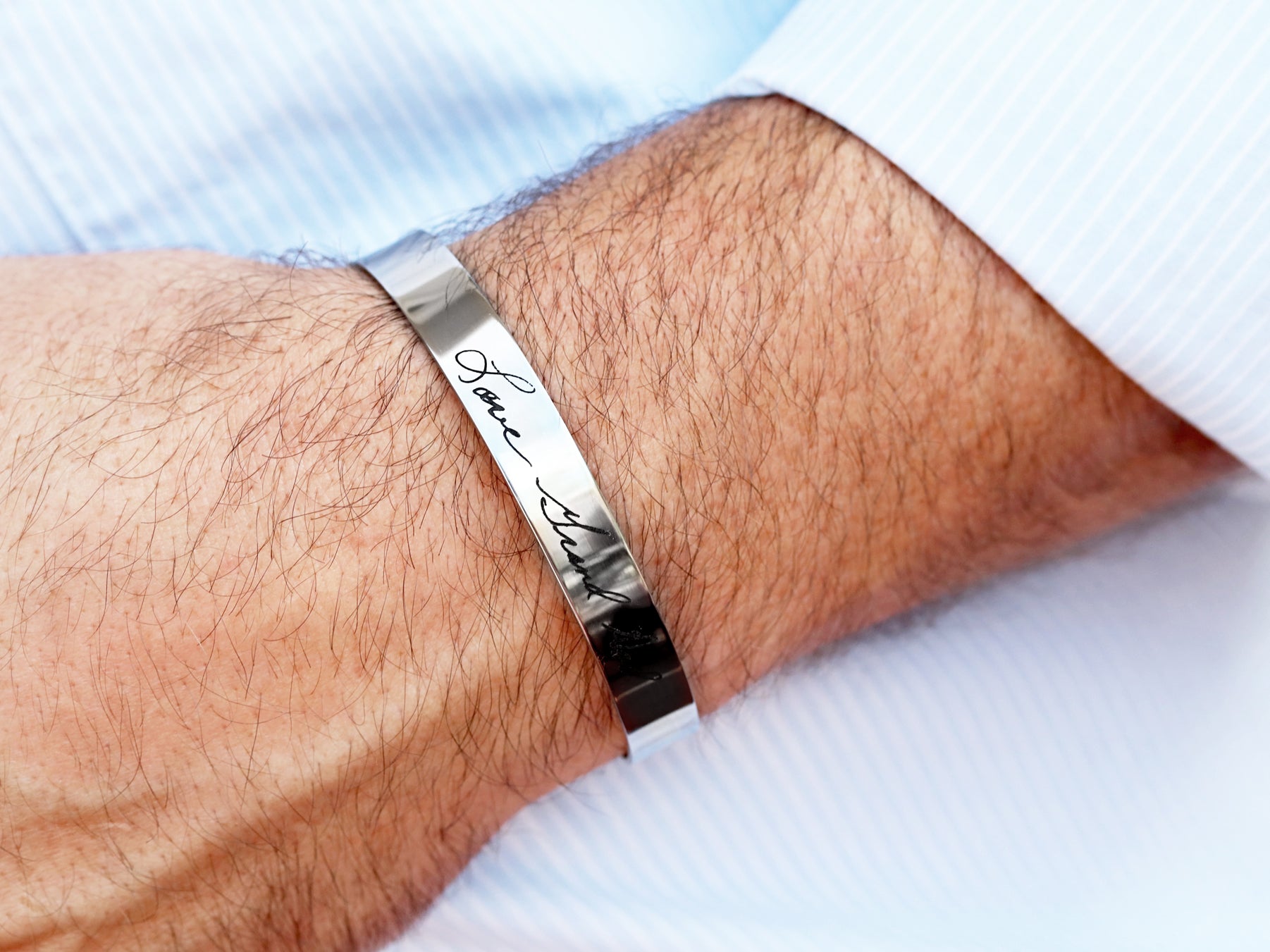 Mens handwriting sale bracelet