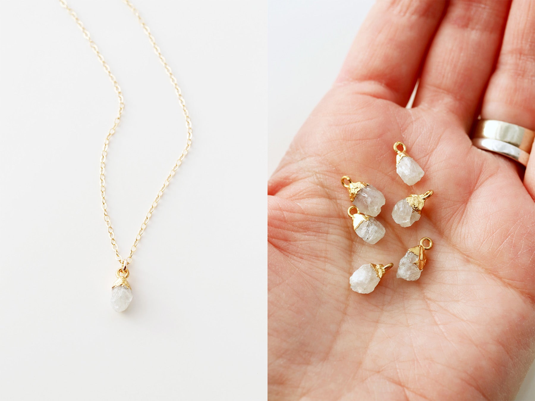 Gemstone Drop Necklace – Tom Design Shop
