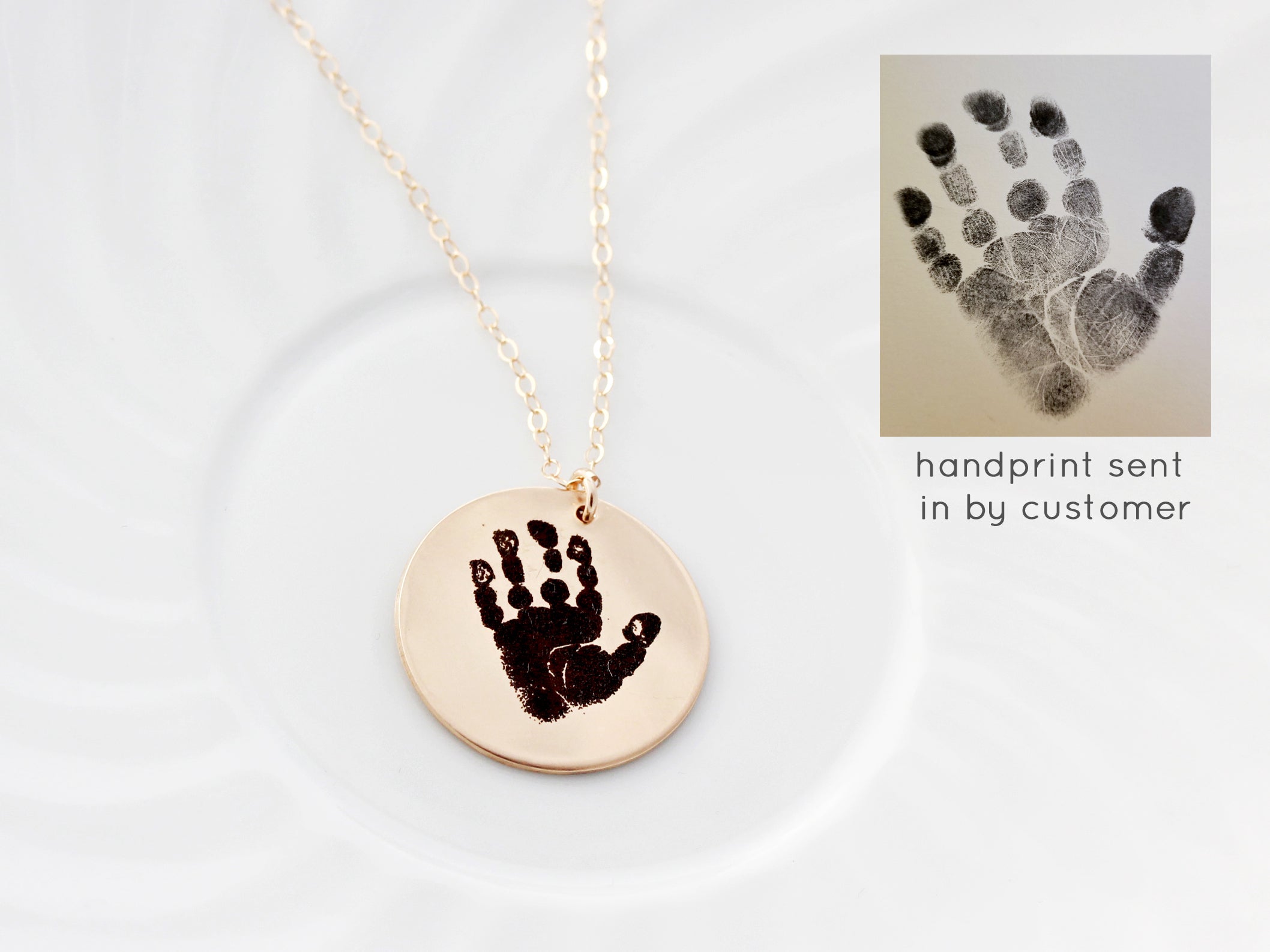 Actual Handprint Necklace