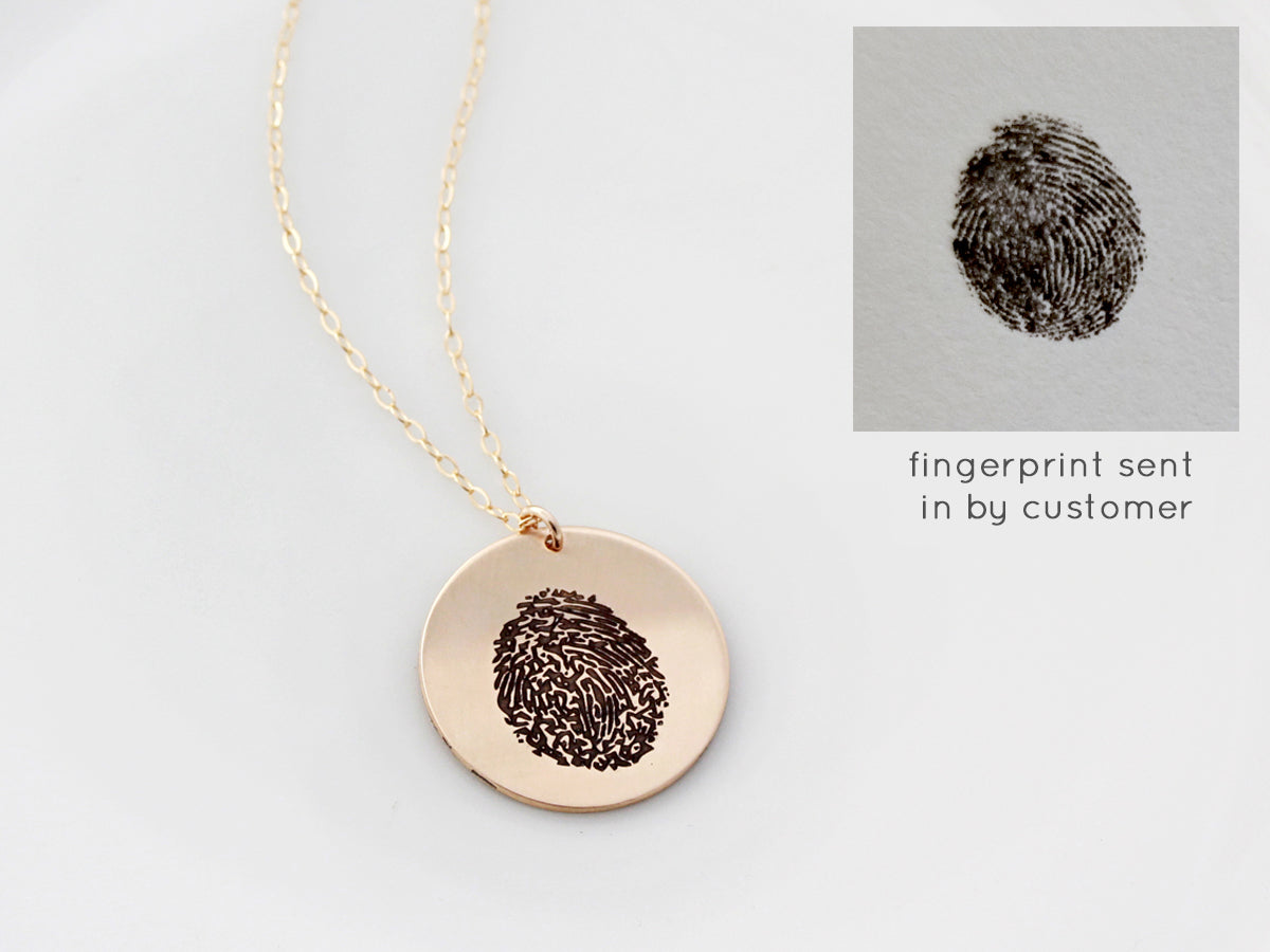 Fingerprint Necklace | Sterling Silver Pendant | Auree Jewellery