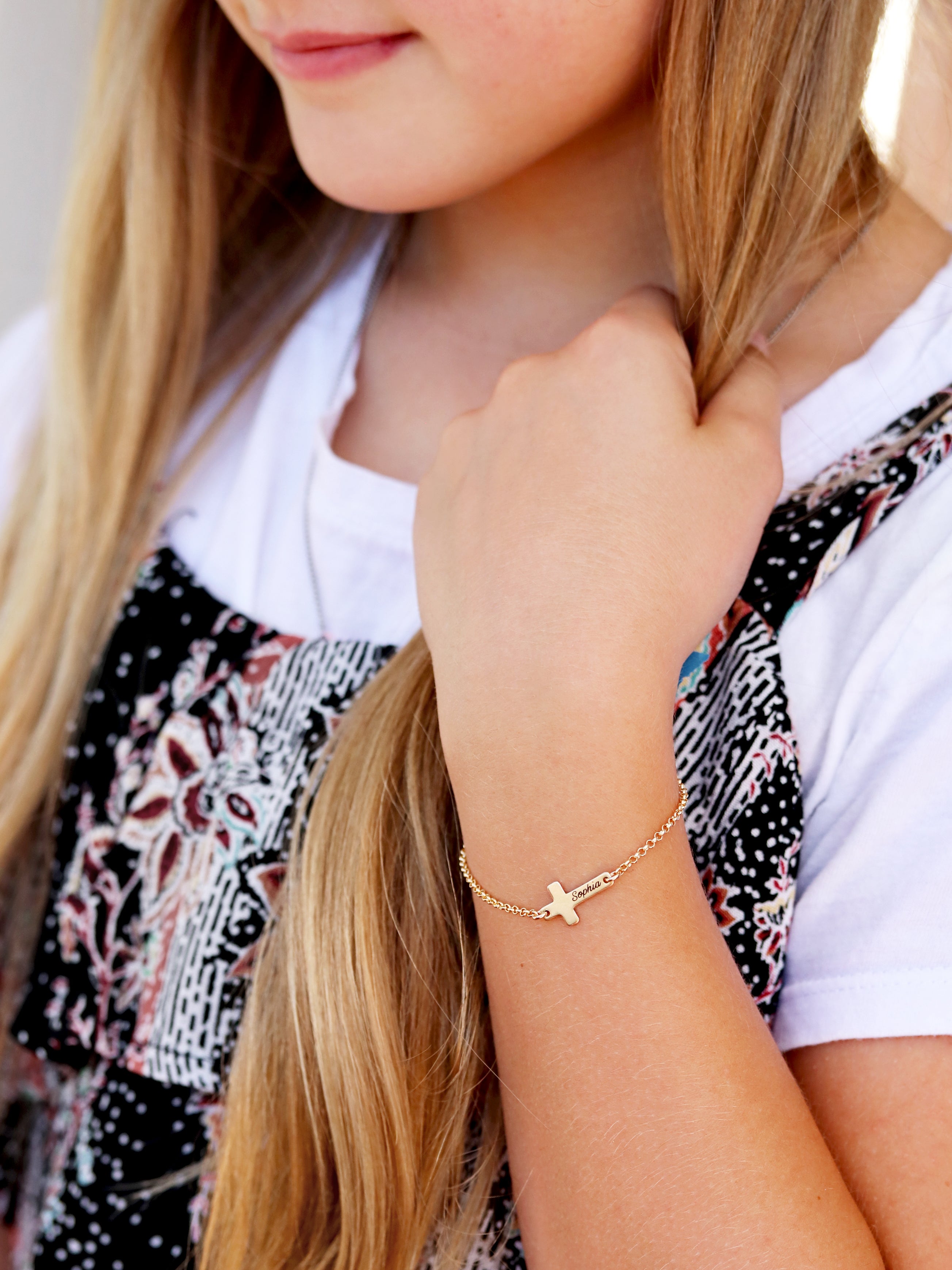 Girls Birthstone Pearl Name Bracelet Personalised Child's Children's  Jewellery | eBay