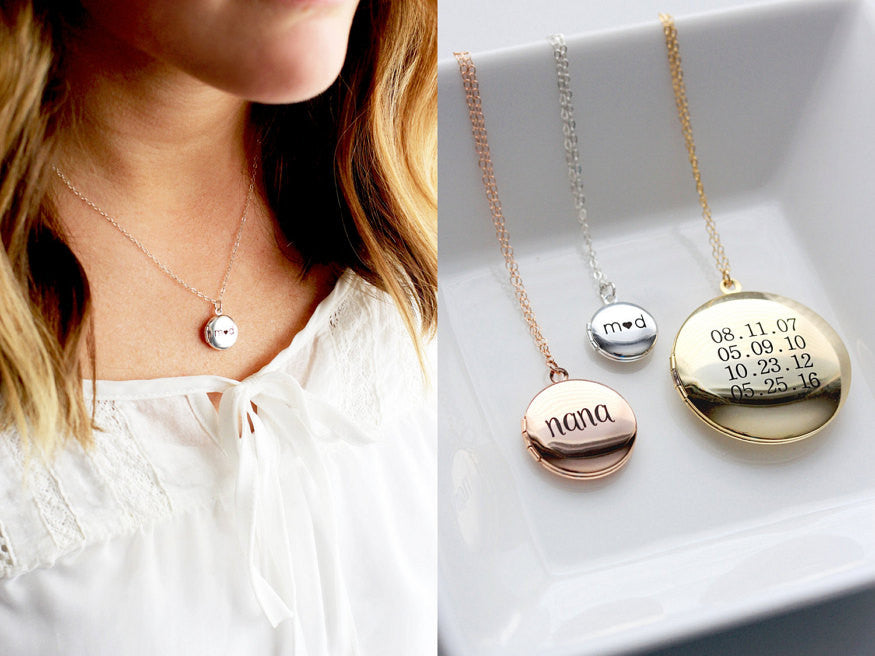 Buy Engraved Necklace Locket With Photos, Gold Heart Necklace, Daughter  Gift, Personalised Name Necklace, Child's Necklace, MED HEART LOCKET Online  in India - Etsy