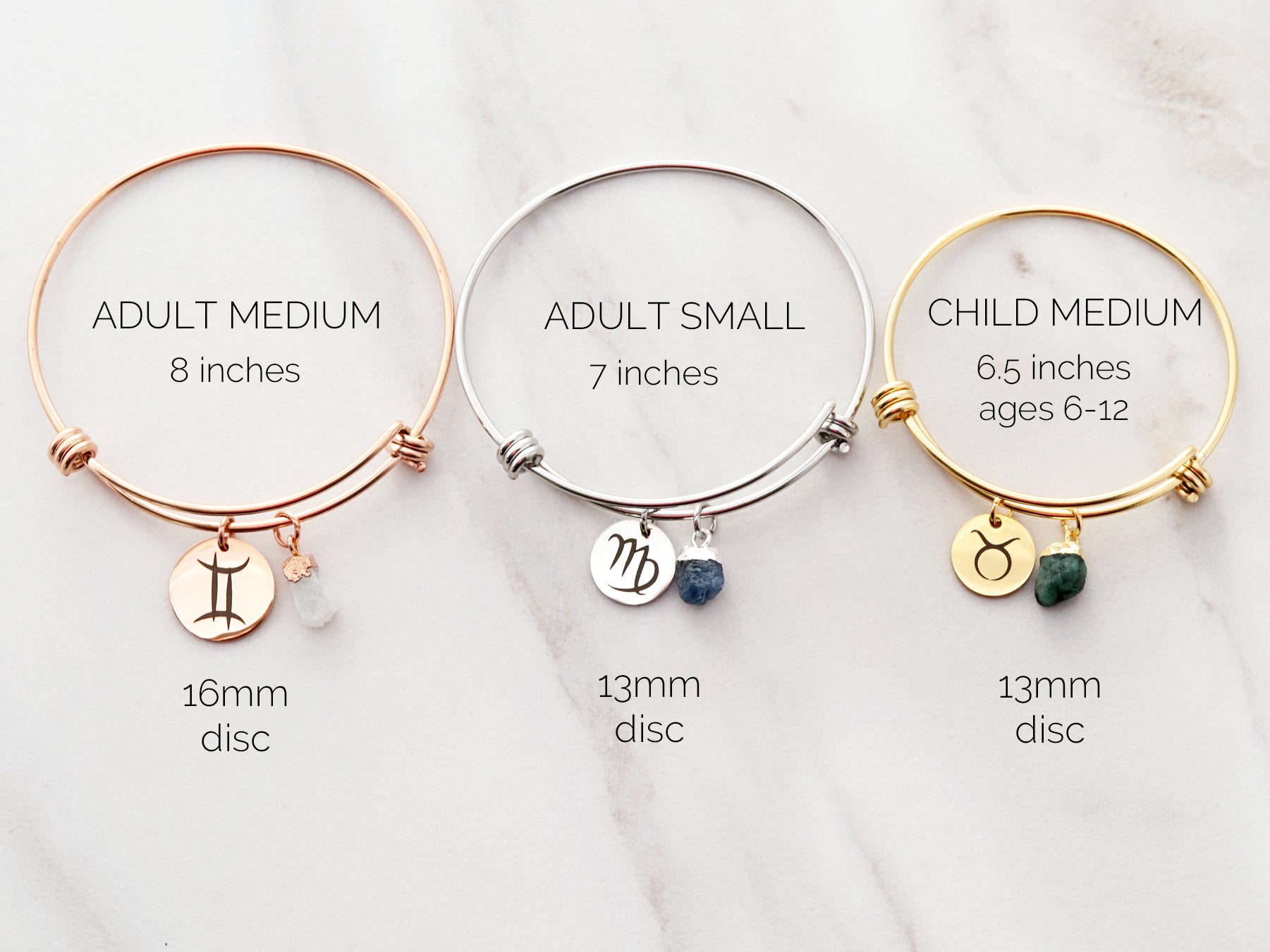 Personalized Zodiac Sign Disc Bracelet — Glassfulldreams Shop - Handmade  Jewelry with Passion Made in UK